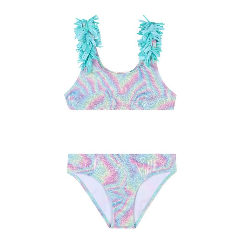 Billieblush Girls Two-Piece Swimsuit in Aqua, Pink, Lavender